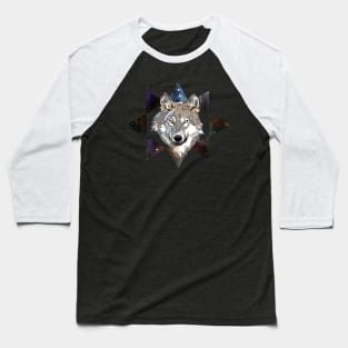 Galaxy Wolf Baseball T-Shirt